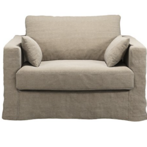 Fauteuil XL 100% lin Bermudes