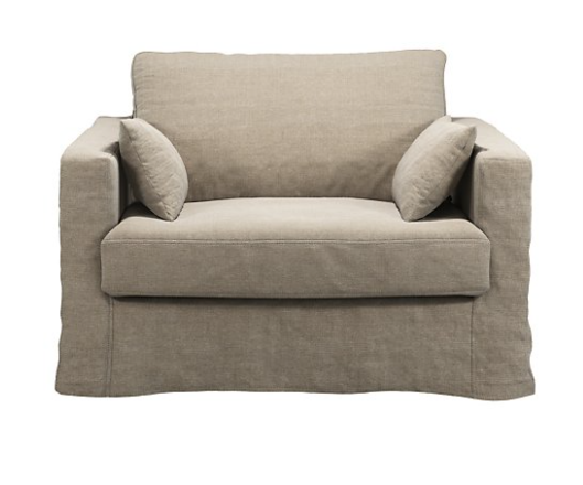 Fauteuil XL 100% lin Bermudes